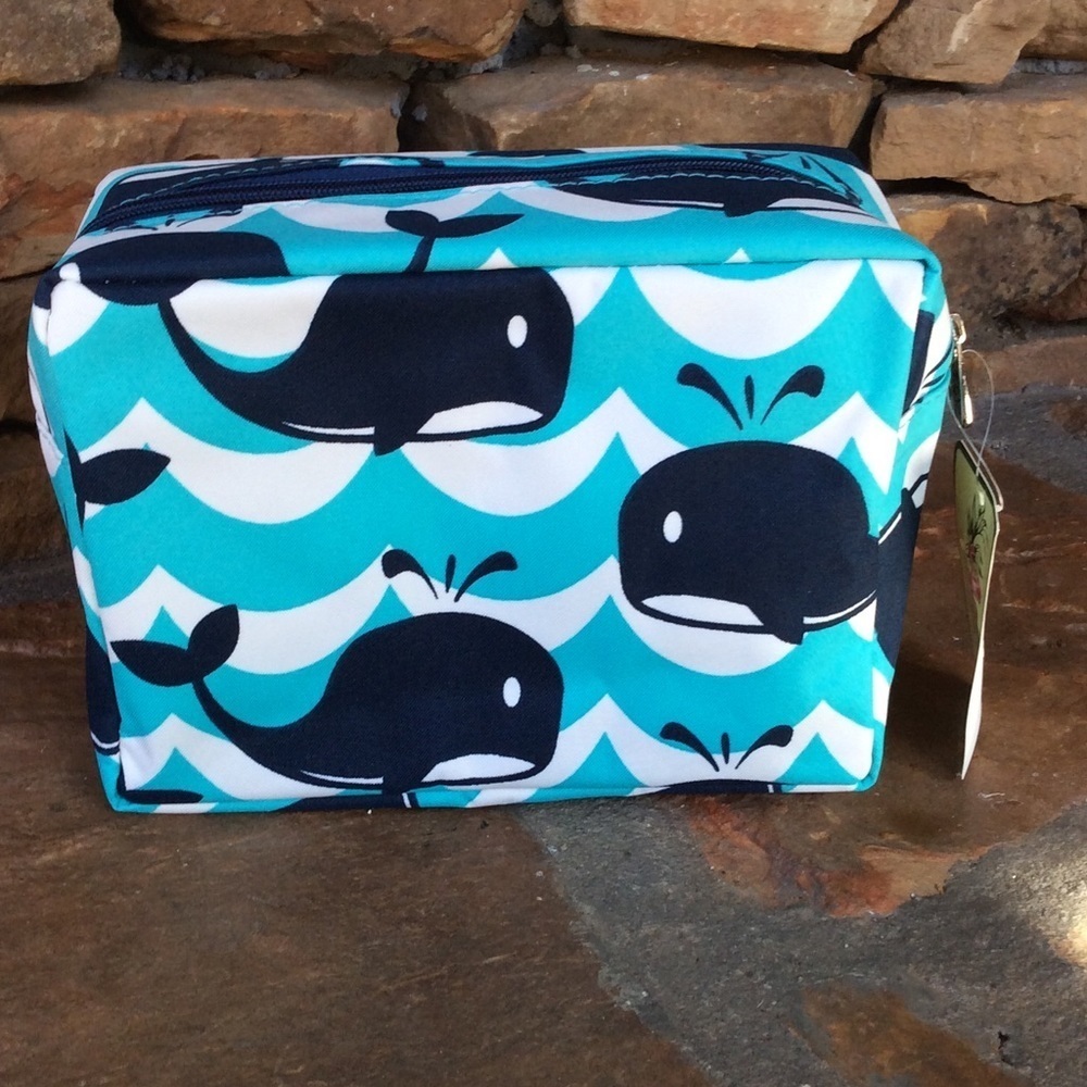 NWT Blue Whale Cosmetic Bag